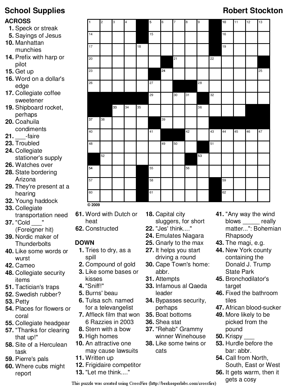 Printable Crosswords For Adults Free Printable Crossword Puzzles | Free Printable Crossword Puzzle Worksheets