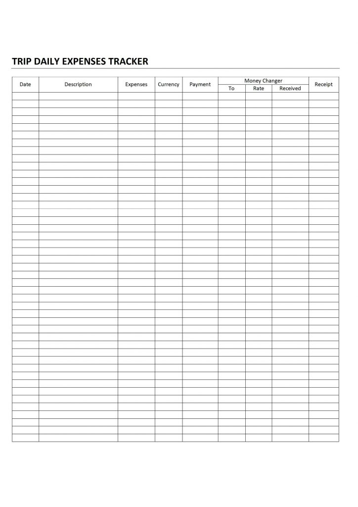 Printable Daily Budget Template | Camisonline | Daily Budget Worksheet ...