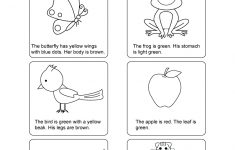 Printable Kindergarten Reading Worksheet - Free English Worksheet | Beginning Reading Worksheets Printable