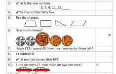 Printable Mental Maths Year 2 Worksheets | Math Test Printable Worksheets