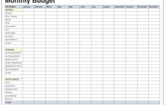 Printable Monthly Budget Worksheet Excel - Koran.sticken.co | Blank Budget Worksheet Printable