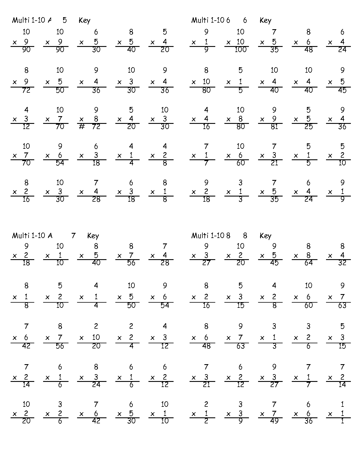 Printable Multiplication Worksheets Grade 5 | Alexandria's Learning | Printable Worksheets For Grade 5