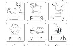 Printable Phonics Worksheet - Free Kindergarten English Worksheet | Phonics Worksheets For Adults Printable