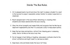 Printable School Bus Rules … | School Bus Ideas &amp; Rules | Schoo… | Free Printable School Bus Safety Worksheets