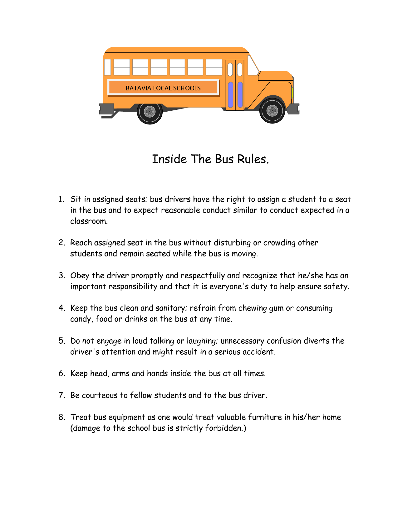 Free Printable School Bus Safety Worksheets Lexia s Blog