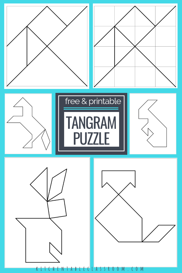 Printable Tangrams - An Easy Diy Tangram Template | Free Homeschool | Tangram Worksheet Printable Free