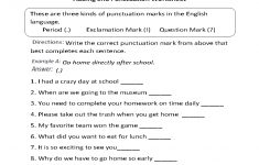 Punctuation Worksheets High School - Koran.sticken.co | Free Printable Worksheets For Punctuation And Capitalization