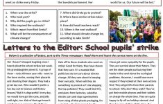 Pupils Strike For Action On Climate Change Worksheet - Free Esl | Climate Change Printable Worksheets