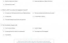 Quiz &amp; Worksheet - History Of The Us Constitution | Study | Constitution Printable Worksheets