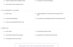 Quiz &amp; Worksheet - The Use Of Ethics In Counseling | Study | Printable Marriage Counseling Worksheets