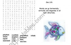 Rainbow Fish Wordsearch - Esl Worksheetreasid | Rainbow Fish Printable Worksheets