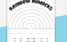Rainbow Numbers Worksheet | Rainbow Facts Worksheets Printable