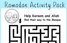 Ramadan Maze And Crossword Printable Activities - In The Playroom | Ramadan Worksheets Printables
