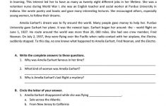 Reading About Amelia Earhart Worksheet - Free Esl Printable | Amelia Earhart Free Worksheets Printable