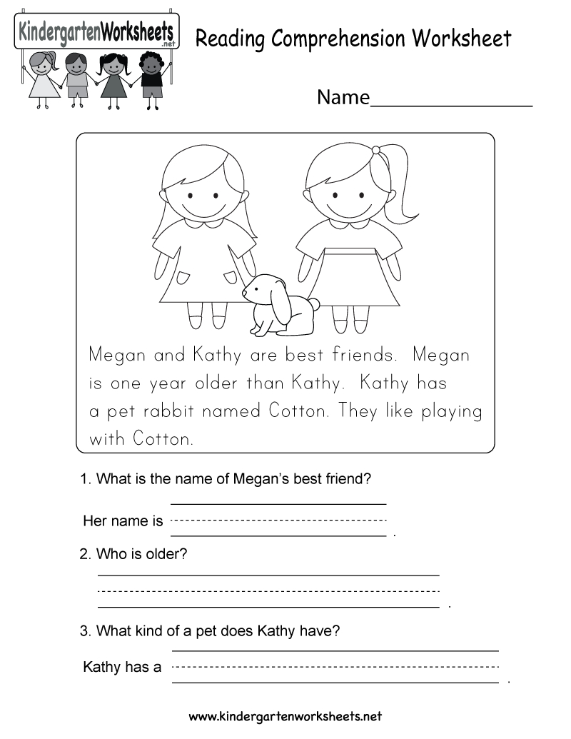 Reading Comprehension Worksheet - Free Kindergarten English | Free Printable Reading Comprehension Worksheets For Kindergarten