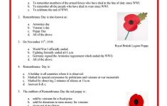 Remembrance Day Quiz Worksheet - Free Esl Printable Worksheets Made | Memorial Day Free Printable Worksheets