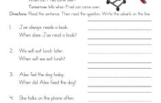 Resources | English | Adverbs | Worksheets | Free Printable Worksheets On Adverbs For Grade 5