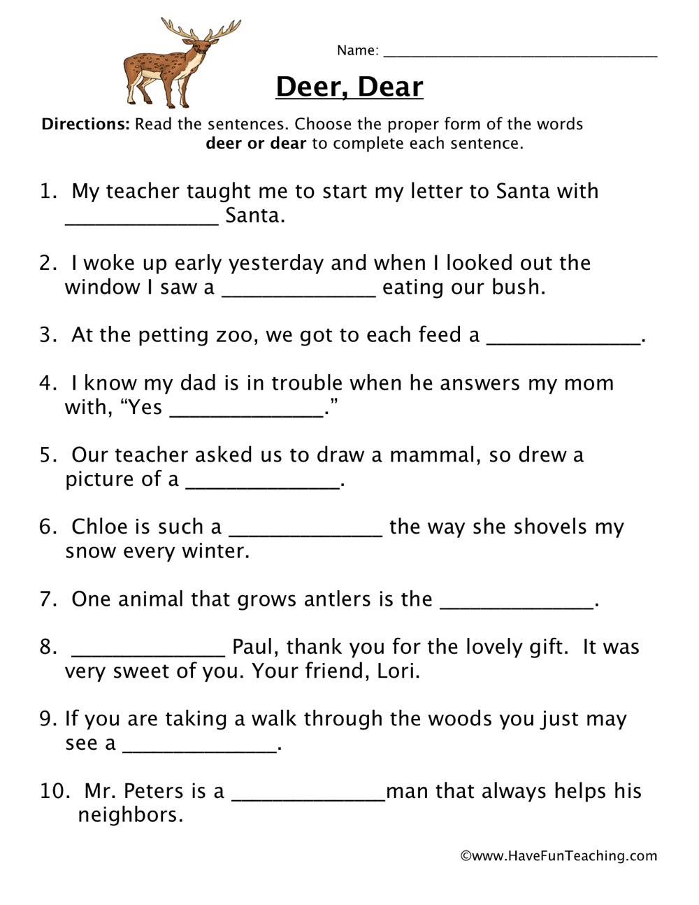 Resources | English | Homophones | Worksheets | Free Printable Homophones Worksheets For Grade 2