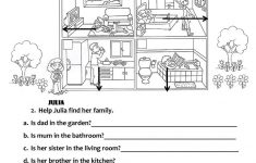 Rooms In The House - Family Members Worksheet - Free Esl Printable | Family Printable Worksheets
