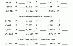 Rounding Numbers Worksheets Nearest 10 100 1000 1 | Education | Free Printable 4Th Grade Rounding Worksheets