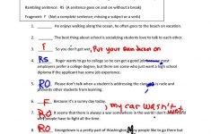 Run-On Sentences, Comma Splices, Rambling Sentences, And Fragments | Free Printable Worksheets On Run On Sentences