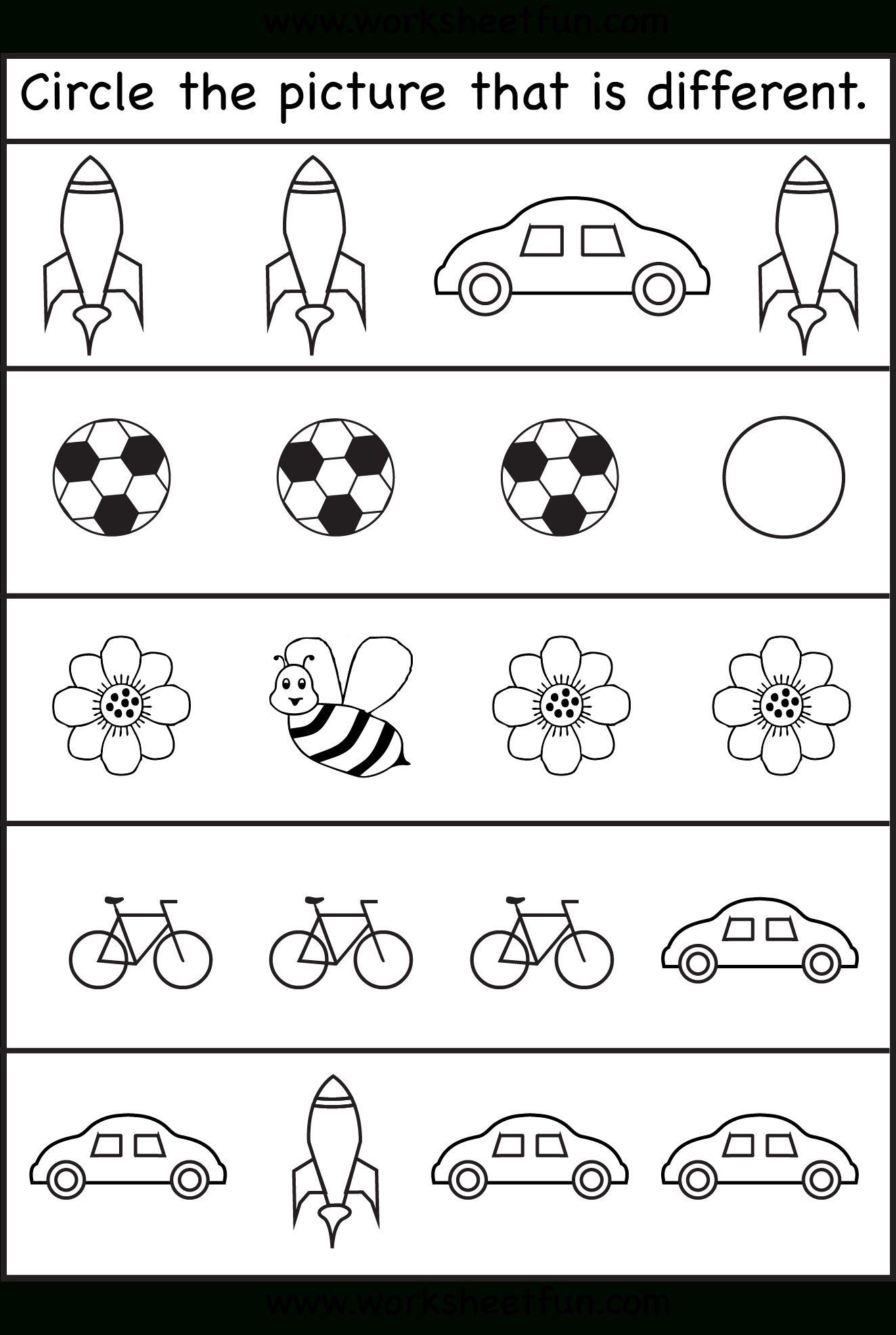 Same Or Different Worksheets For Toddler | Kids Worksheets Printable | Free Printable Toddler Worksheets