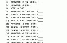 Second Grade Place Value Worksheets | Place Value Hundreds Tens Ones Worksheets Printable