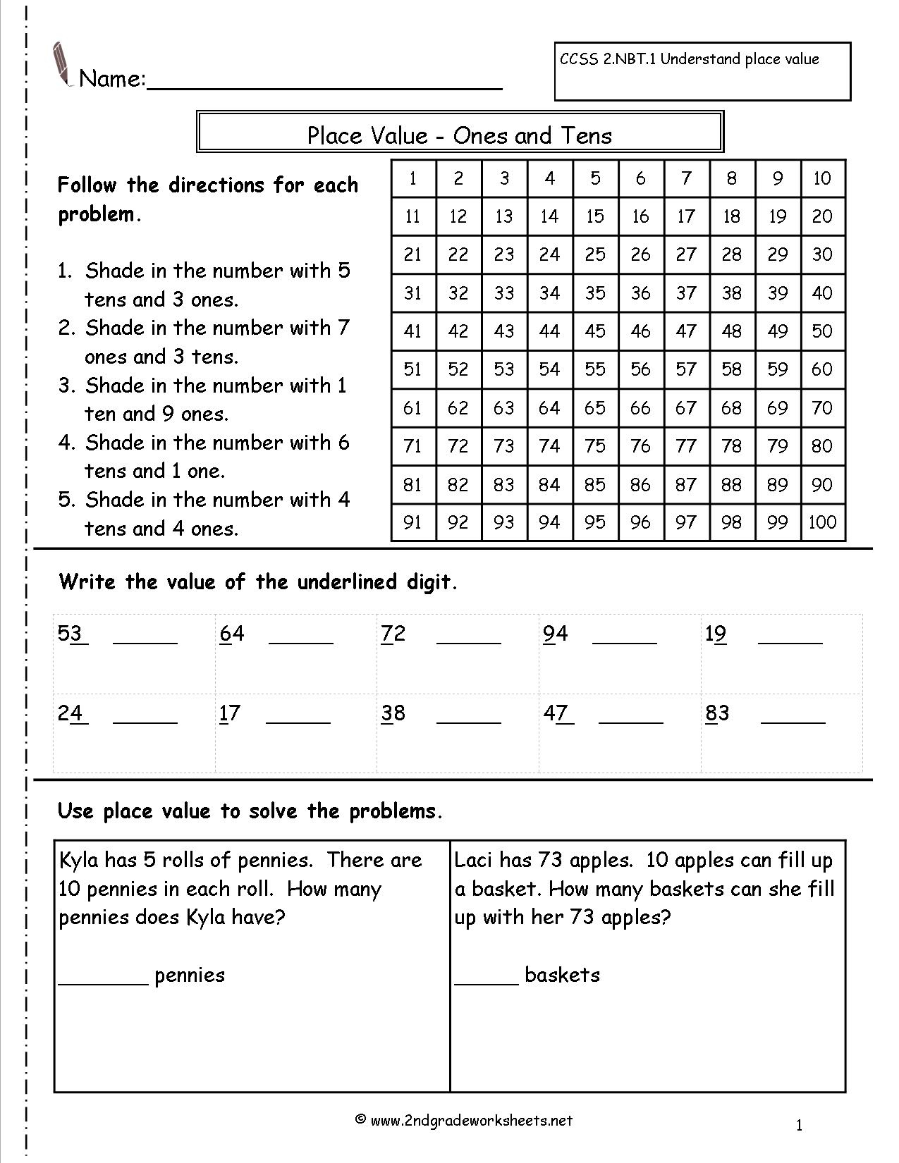 Place Value Worksheets 2Nd Grade Printable Lexia s Blog