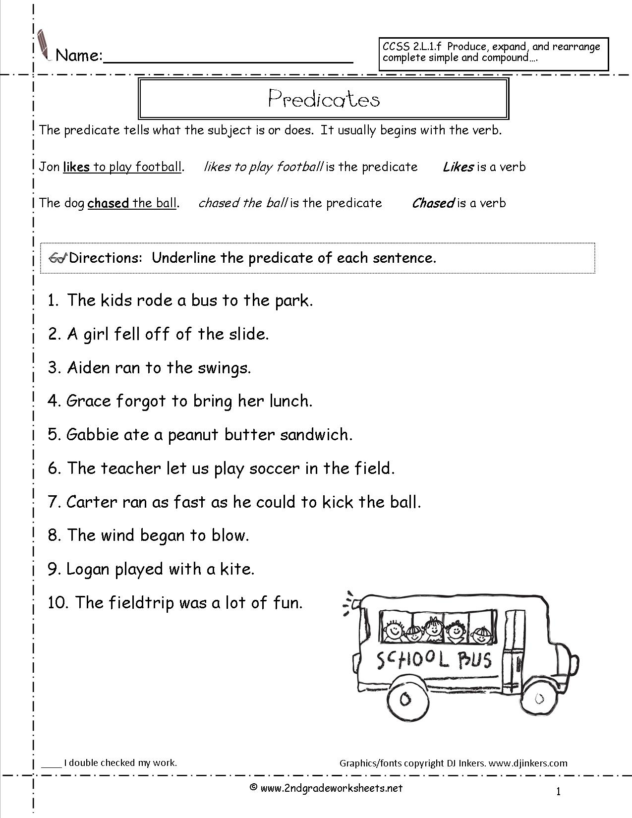 Second Grade Sentences Worksheets, Ccss 2.l.1.f Worksheets. | Free Printable Sentence Correction Worksheets