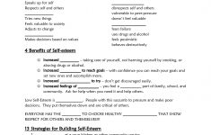 Self-Esteem Worksheet - Google Search | Self-Esteem/confidence | Printable Self Esteem Worksheets For Teenagers