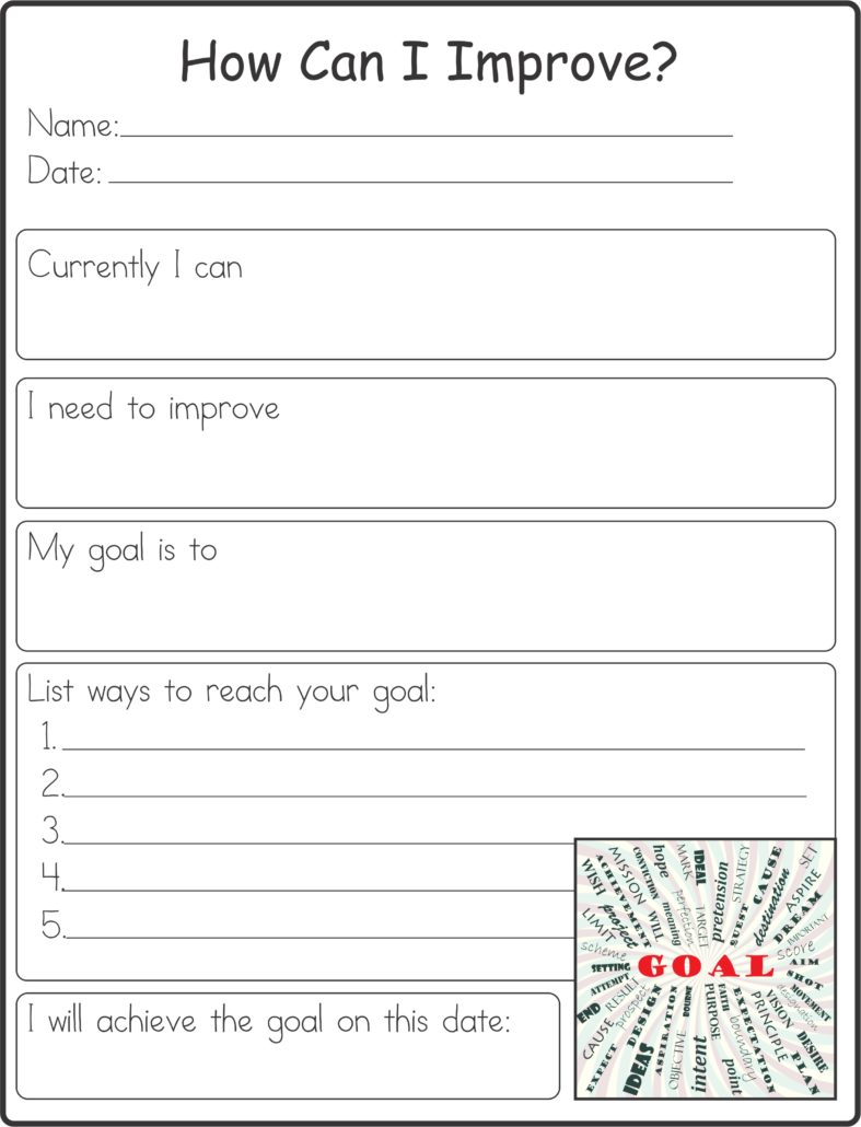 Self Improvement Worksheet - Your Therapy Source - Free Printable | Free Printable Therapy Worksheets