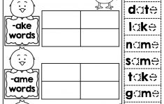 Silent E (Cvce Words) Cut And Paste- Trace To Show The Silent E | Magic E Worksheets Free Printable