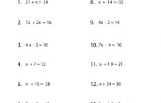 Simple Algebra Worksheet Printable | Math Worksheets | Pinterest | Free Printable Algebra Worksheets Grade 6