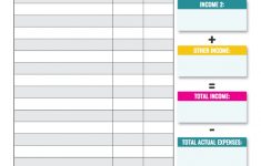 Simple Monthly Budget Worksheet Excel Personal Spreadsheet Printable | Monthly Spending Worksheet Printable