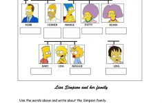 Simpsons Family Tree Worksheet - Free Esl Printable Worksheets Made | Family Tree Worksheet Printable