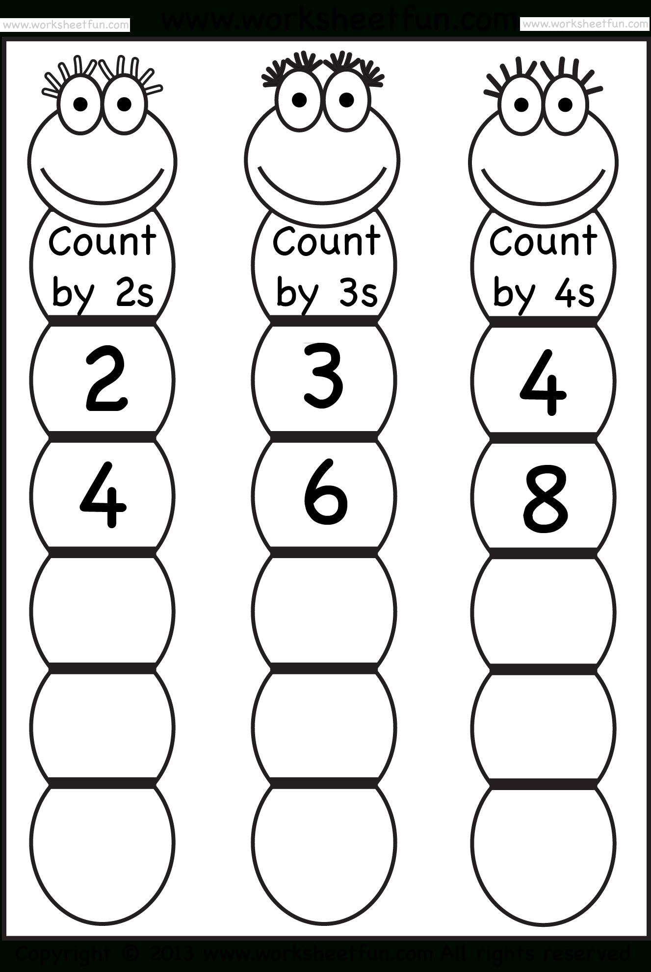 Skip Counting By 3 Printable Worksheets Forms Worksheets Diagrams