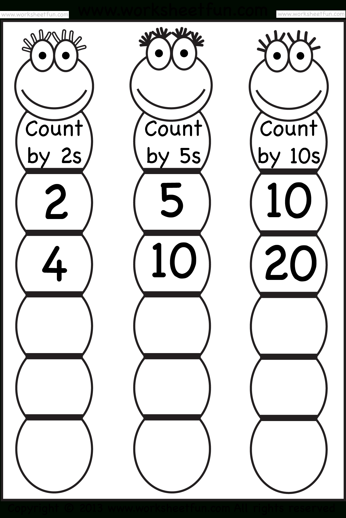 Here Is Printable Counting2 s Worksheet For Kindergarten Counting In Twos Worksheet Printable 