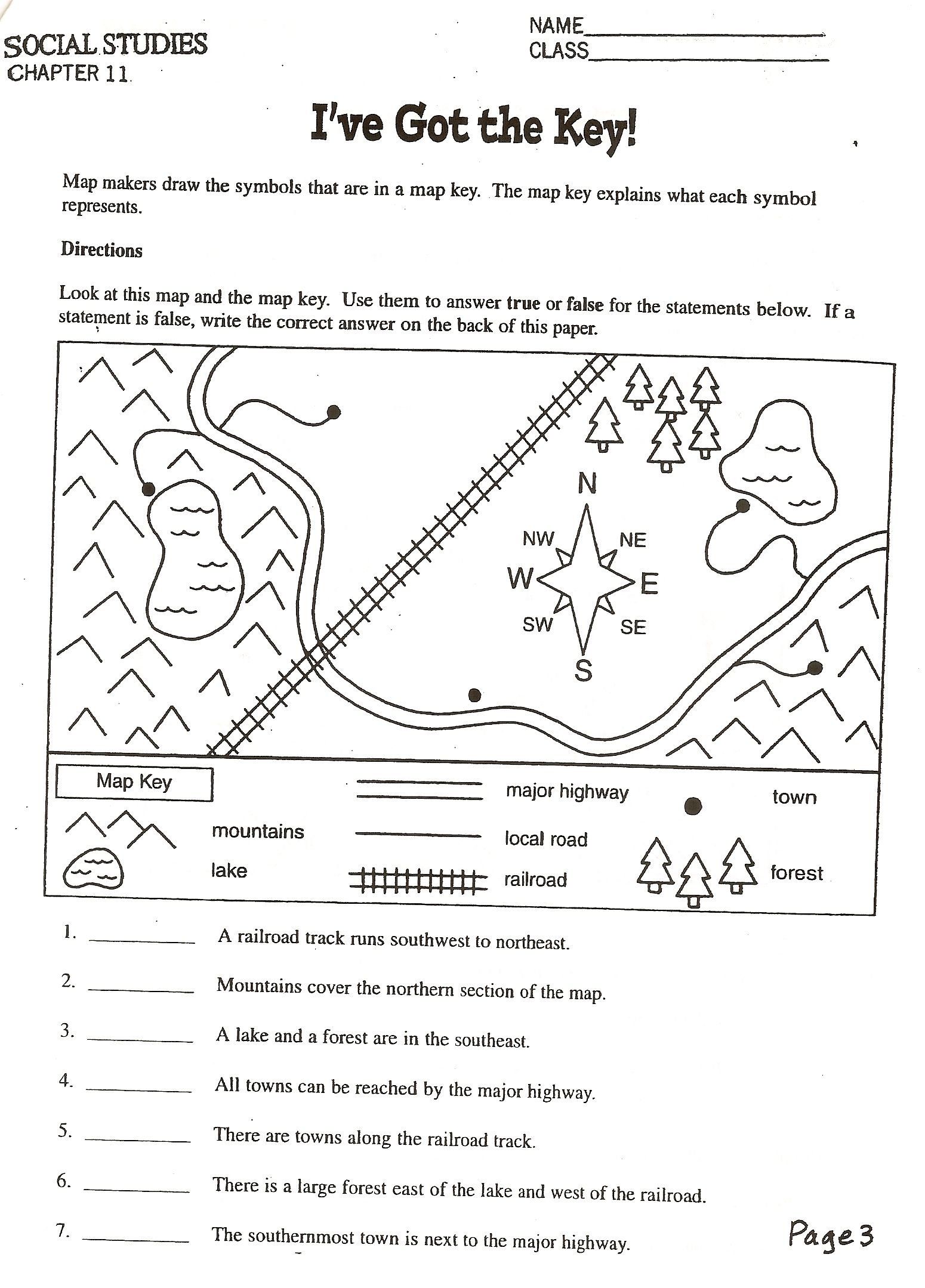 Social Studies Map Worksheets