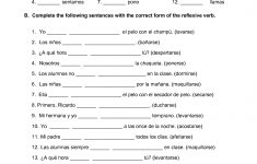 Spanish Reflexives, Commands, &amp; Pronoun Placement - Lessons - Tes | Spanish Reflexive Verbs Worksheet Printable