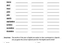 Spelling Months Of The Year In Spanish With Key Worksheet - Free Esl | Free Printable Spanish Worksheets Days Of The Week