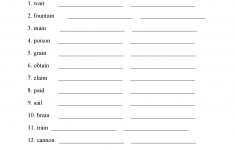 Spelling Worksheets | Fourth Grade Spelling Worksheets - Free | Free Printable Spelling Worksheets For 5Th Grade