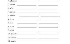 Spelling Worksheets | Fourth Grade Spelling Worksheets | Printable Spelling Worksheets