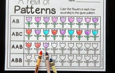 Spring Tulips Math Patterns Printable | Free Printables | Math | Free Printable Ab Pattern Worksheets