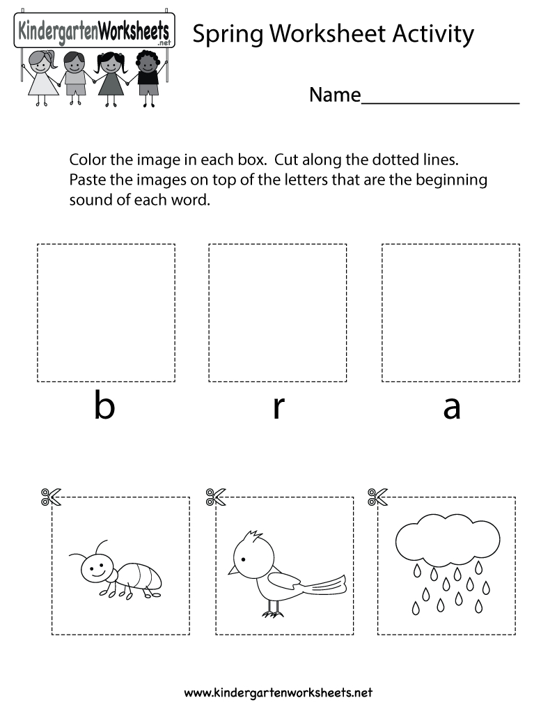 Spring Worksheet Activity - Free Kindergarten Seasonal Worksheet For | Free Printable Spring Worksheets For Kindergarten