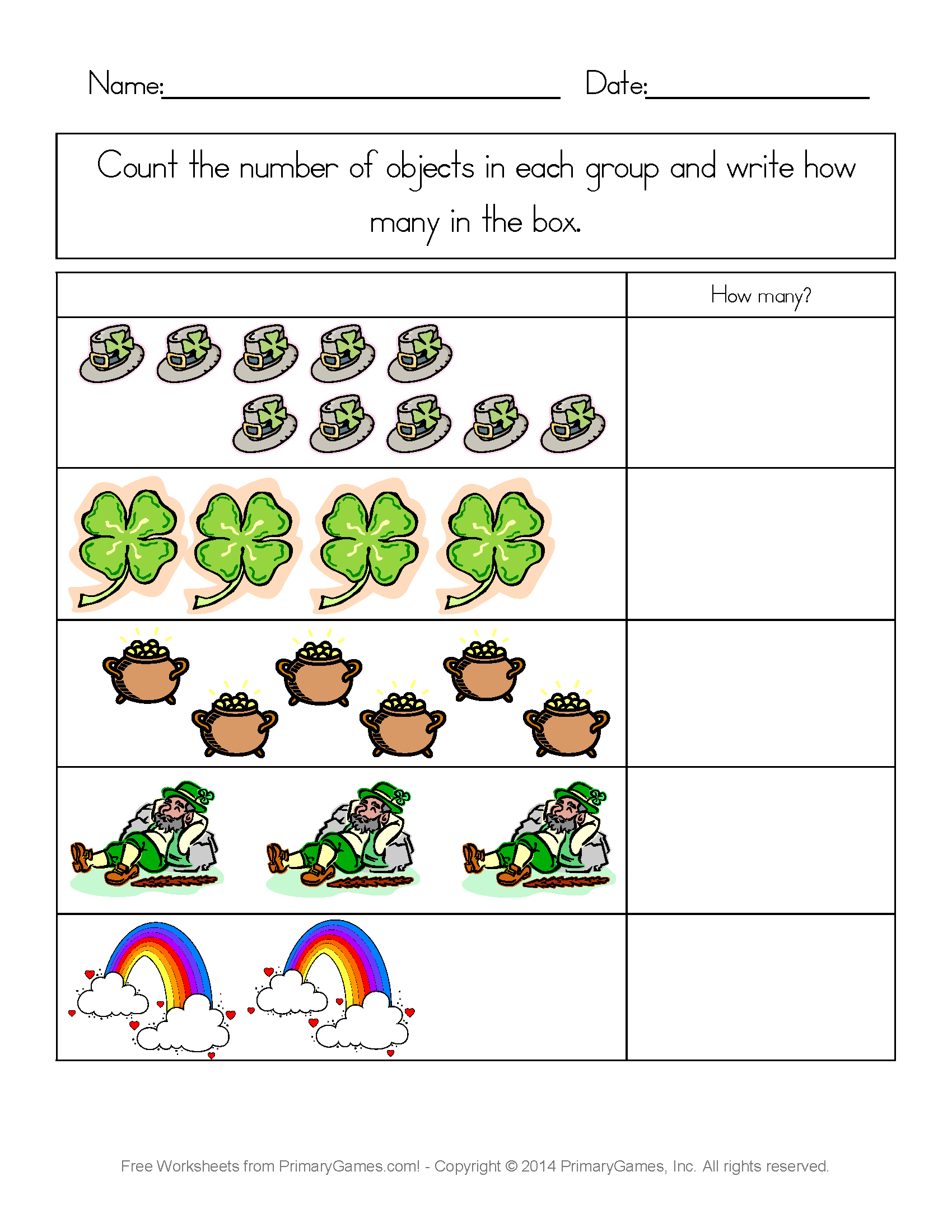 St Patricks Day Worksheets Best Coloring Pages For Kids Free 