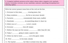 Subject-Verb Agreement Worksheet - Free Esl Printable Worksheets | Subject Verb Agreement Printable Worksheets High School