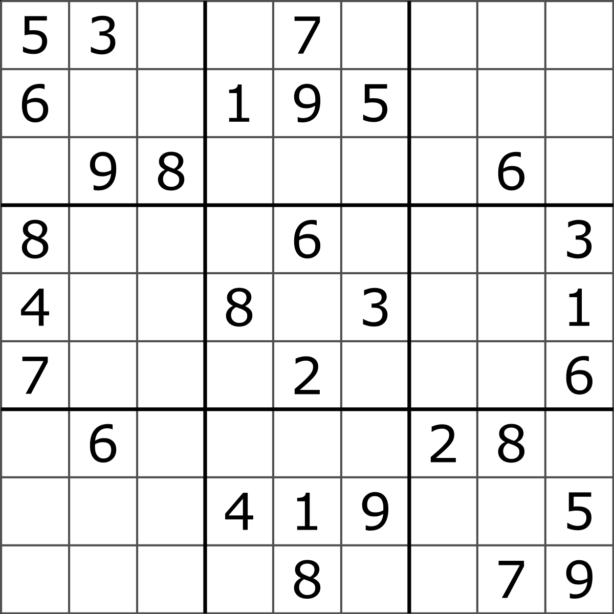 Sudoku - Wikipedia - Free Printable Sudoku Puzzles | Free Printables | Printable Sudoku Worksheets
