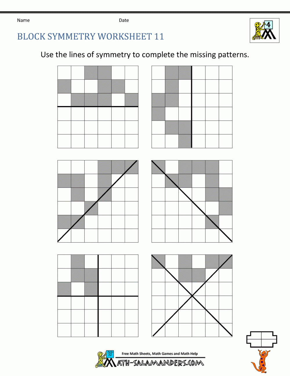 Symmetry Worksheet | Printable Symmetry Worksheets