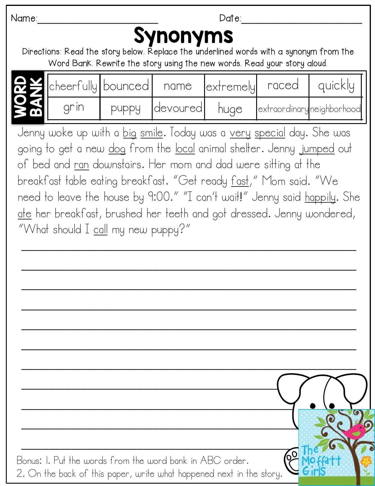 Free Printable Worksheets Synonyms Antonyms And Homonyms Lexia s Blog