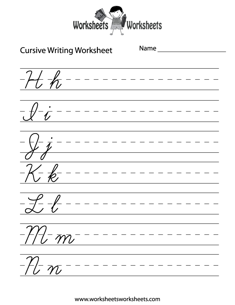 Teaching Cursive Writing Worksheet Printable - May Need This Because | Free Printable Script Writing Worksheets